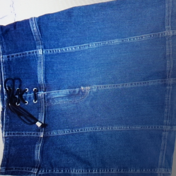 Free People denim stretch skirt size 8 - Picture 7 of 8